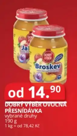 Potraviny CZ Dobrý výber ovocna přesnídávka nabídka