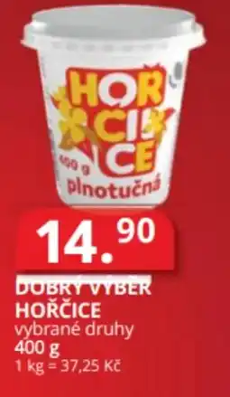 Potraviny CZ Dobry vyber hořčice nabídka