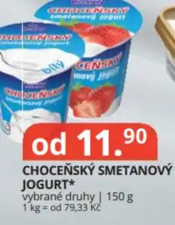 Potraviny CZ Choceňský smetanový jogurt nabídka