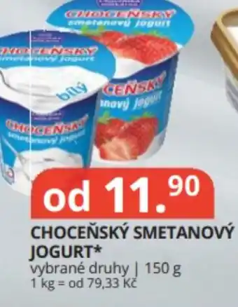 Potraviny CZ Choceňský smetanový jogurt nabídka