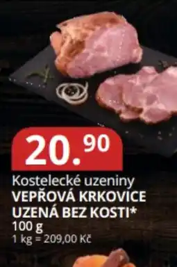 Potraviny CZ Kostelecké uzeniny vepřová krkovíce uzená bez kosti nabídka