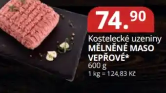 Potraviny CZ Kostelecké uzeniny mělněné maso vepřové nabídka