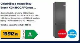 Datart Chladnička s mrazničkou Bosch KGN390CAF Green nabídka