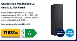 Datart Chladnička s mrazničkou LG GBBS322AEV černá nabídka