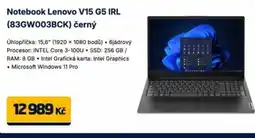 Datart Notebook Lenovo V15 G5 IRL (83GW003BCK) černý nabídka