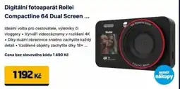 Datart Digitální fotoaparát Rollei Compactline 64 Dual Screen nabídka