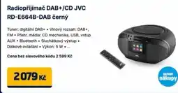 Datart Radiopřijímač DAB+/CD JVC RD-E664B-DAB černý nabídka