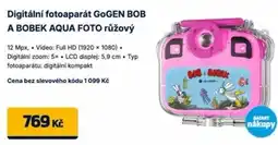 Datart Digitální fotoaparát GoGEN BOB A BOBEK AQUA FOTO růžový nabídka