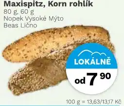 Konzum Maxispitz, Korn rohlík nabídka