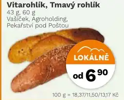Konzum Vitarohlík, Tmavý rohlík nabídka