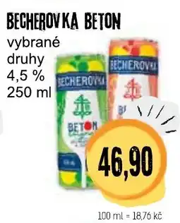 Konzum Becherovka beton nabídka