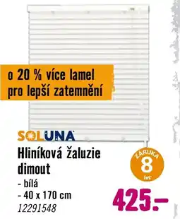 Hornbach Hliníková žaluzie dimout nabídka