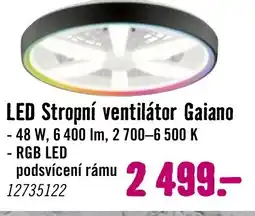 Hornbach LED Stropní ventilátor Gaiano nabídka