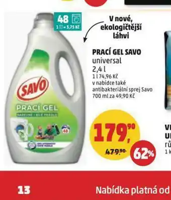 Penny Market Savo prací gel nabídka