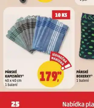 Penny Market Pánské kapesníky nabídka