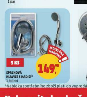 Penny Market Sprchová hlavice s hadicí nabídka