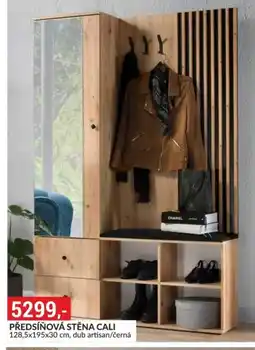 Baumax Předsíňová stěna cali, dub artisan/černá nabídka