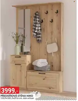 Baumax Předsíňová stěna niko, dub artisan nabídka