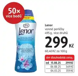dm drogerie Lenor vonné perličky nabídka