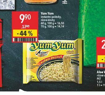 Globus Yum yum instantní polévka nabídka