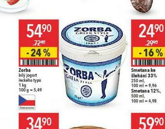 Globus Zorba bílý jogurt nabídka