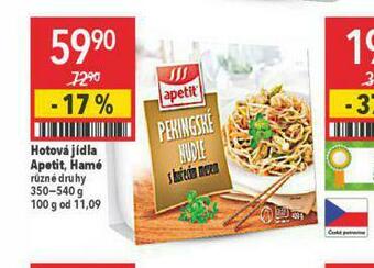 Globus Hotová jídla apetit, hamé nabídka