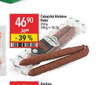 Globus Čabajská klobása baka nabídka