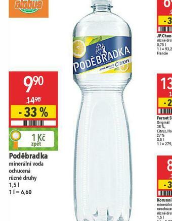 Globus Poděbradka ochucená nabídka