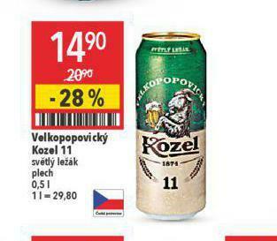 Globus Pivo velkopopovický kozel 11 nabídka