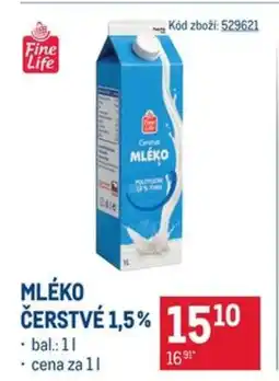 Makro Mléko čerstvé 1,5% nabídka