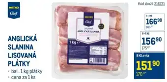 Makro Anglická slanina lisovaná plátky nabídka