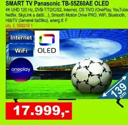 Elektro Spáčil SMART TV Panasonic TB-55Z60AE OLED nabídka