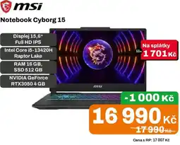 Expert MSI Notebook Cyborg 15 nabídka