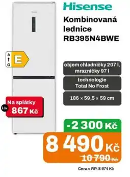 Expert Hisense Kombinovaná lednice RB395N4BWE nabídka