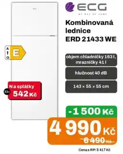 Expert ECG Kombinovaná lednice ERD 21433 WE nabídka