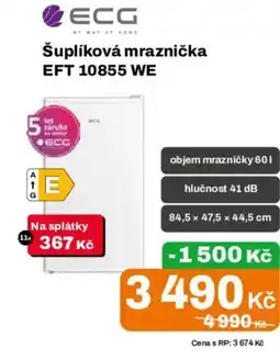 Expert ECG Šuplíková mraznička EFT 10855 WE nabídka