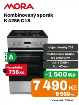 Expert MORA Kombinovaný sporák K4255 C1S nabídka