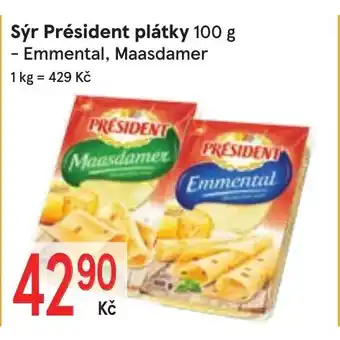 Žabka Sýr Président plátky nabídka