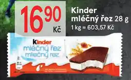 Žabka Kinder mléčný řez nabídka
