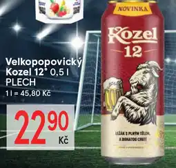 Žabka Velkopopovický Kozel 12° nabídka