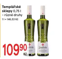 Žabka Templářské sklepy nabídka