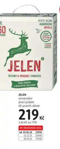 dm drogerie JELEN univerzální prací prášek nabídka
