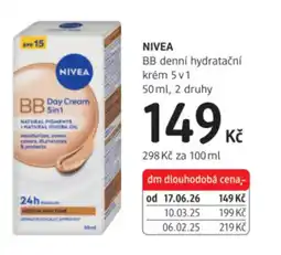 dm drogerie NIVEA BB denní hydratační krém 5v1 nabídka
