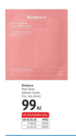 dm drogerie Biodance Real Deep pleťová maska nabídka