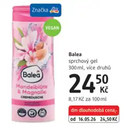 dm drogerie Balea sprchový gel nabídka