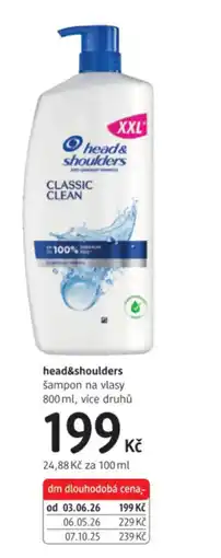 dm drogerie Head& shoulders šampon na vlasy nabídka