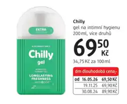 dm drogerie Chilly gel na intimní hygienu nabídka