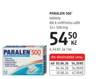dm drogerie PARALEN 500 nabídka