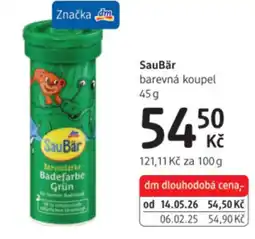 dm drogerie SauBär barevná koupel nabídka