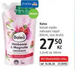 dm drogerie Balea tekuté mýdlo náhradní náplň nabídka